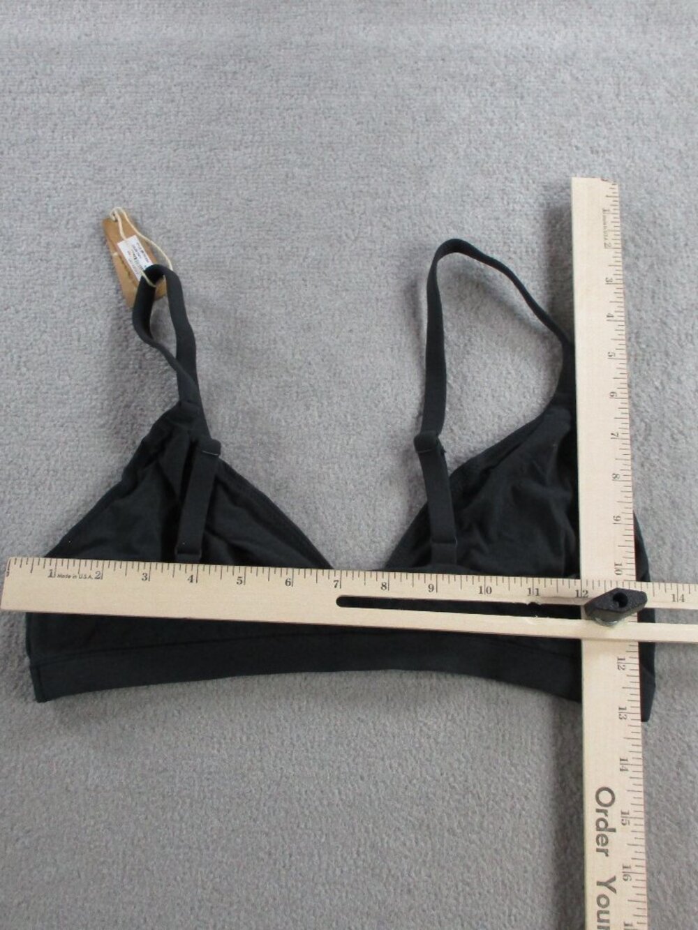 SKIMS Triangle Bralette Womens Large Onyx Black NEW - Picture 6 of 7